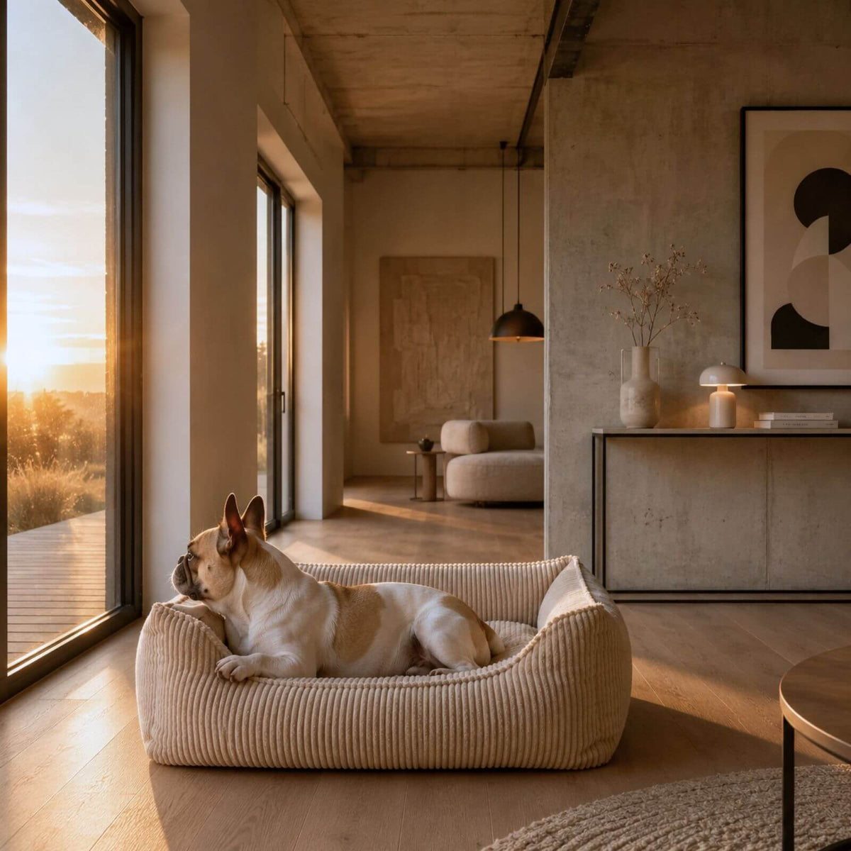 Lit pour chien ANTON Cord Beige