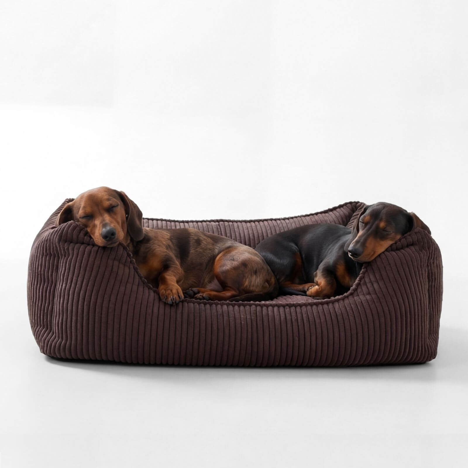 Dog Bed ANTON Cord Brown