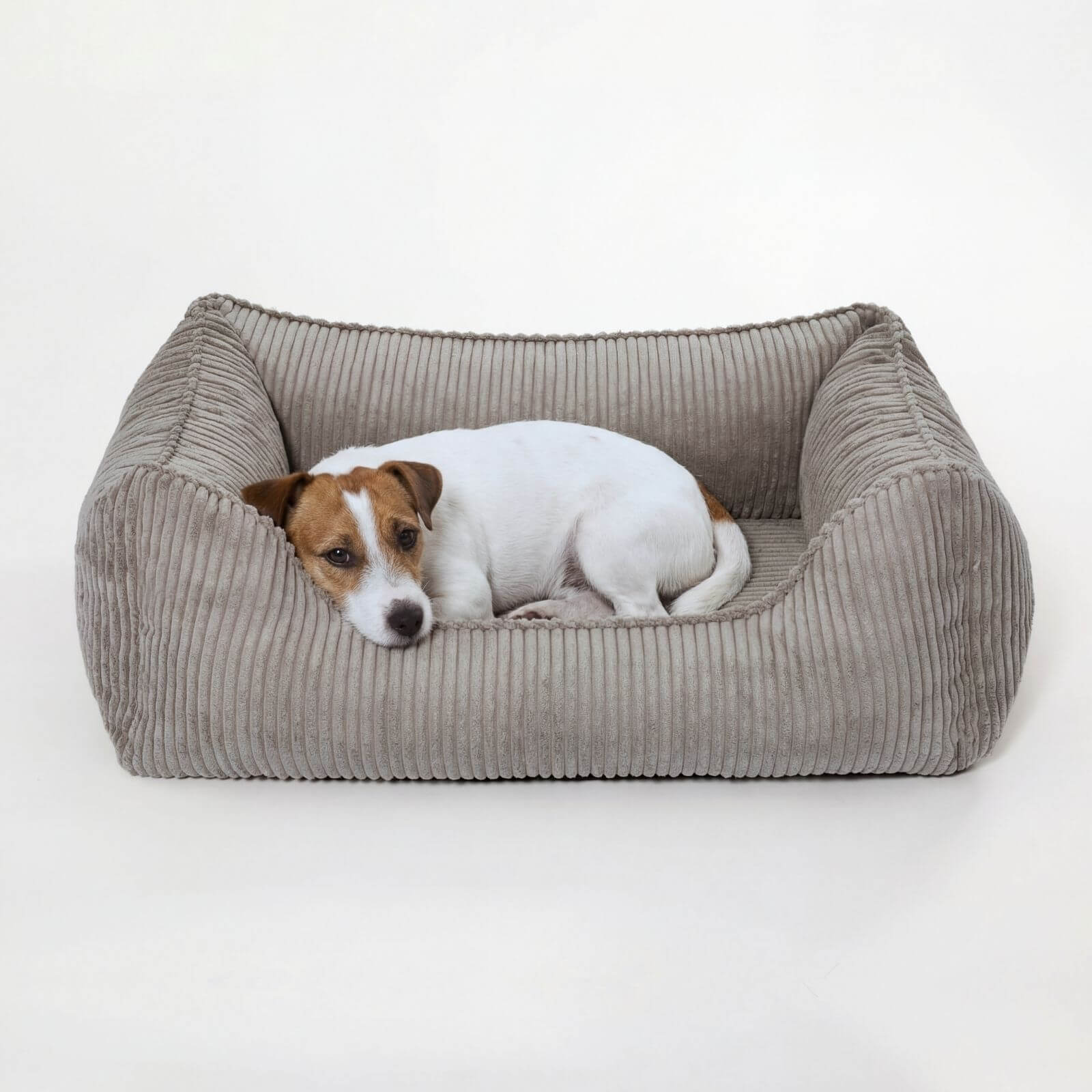 Dog Bed ANTON Cord Gray