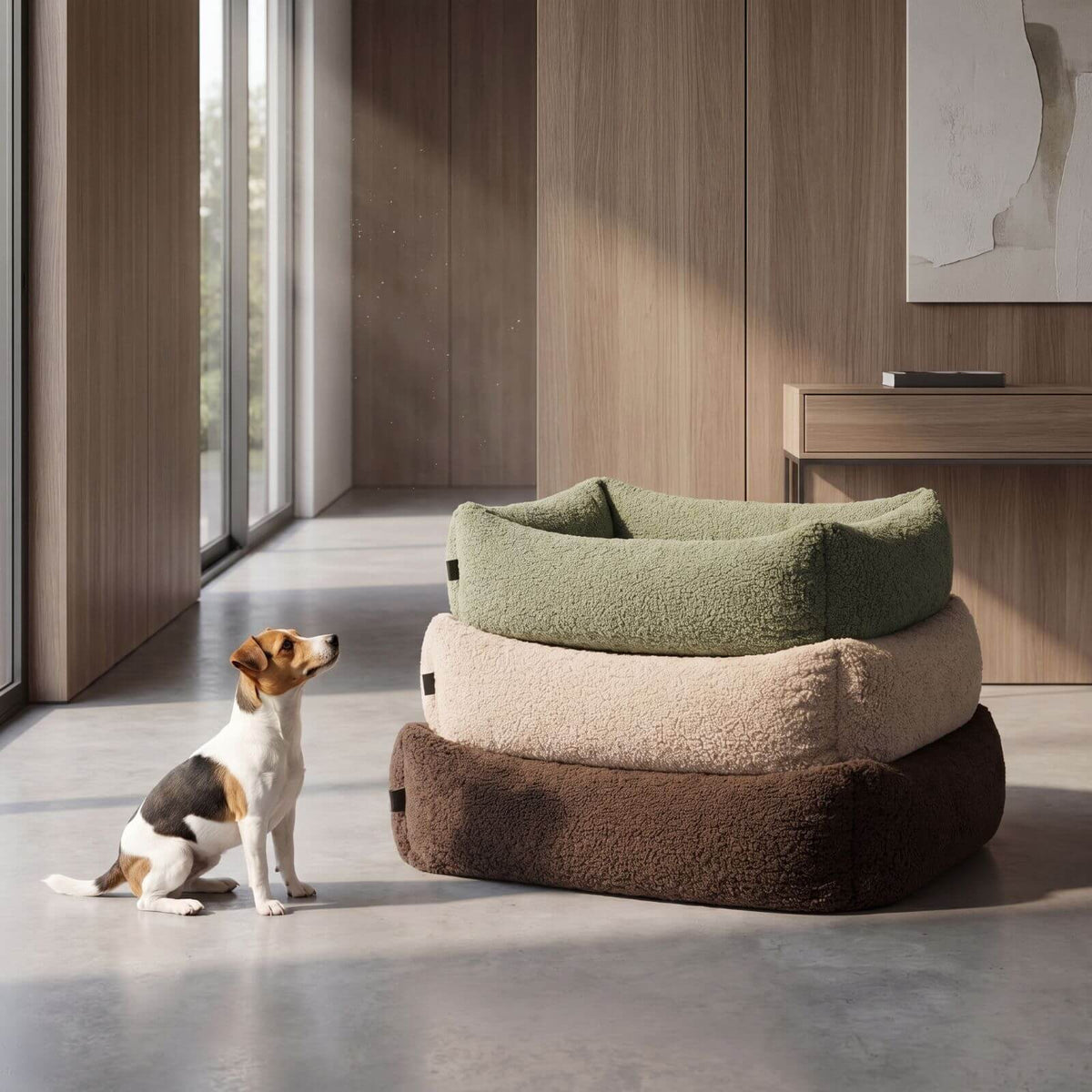 Lit pour chien SVEN Teddy marron