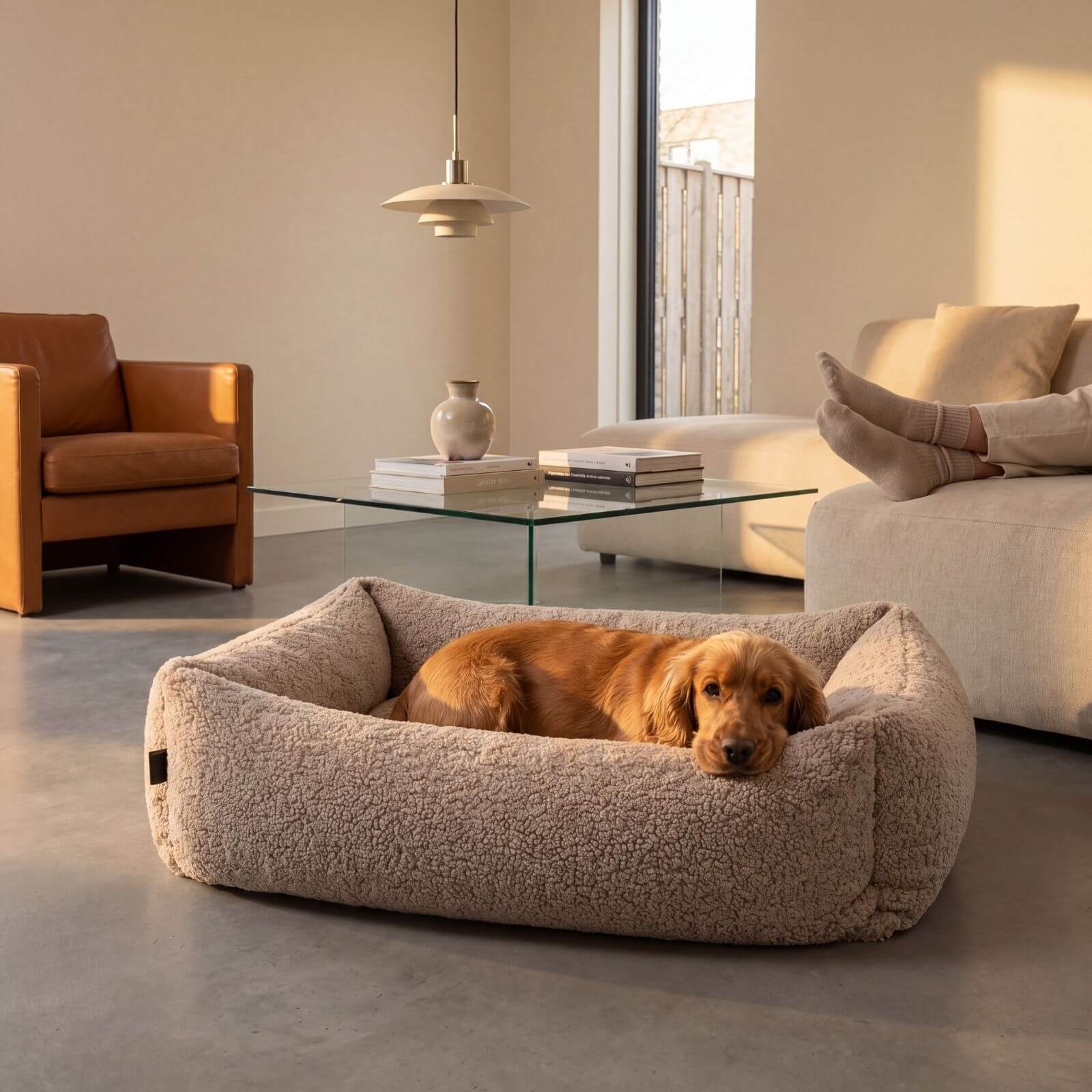 Panier pour chien SVEN Teddy Greige