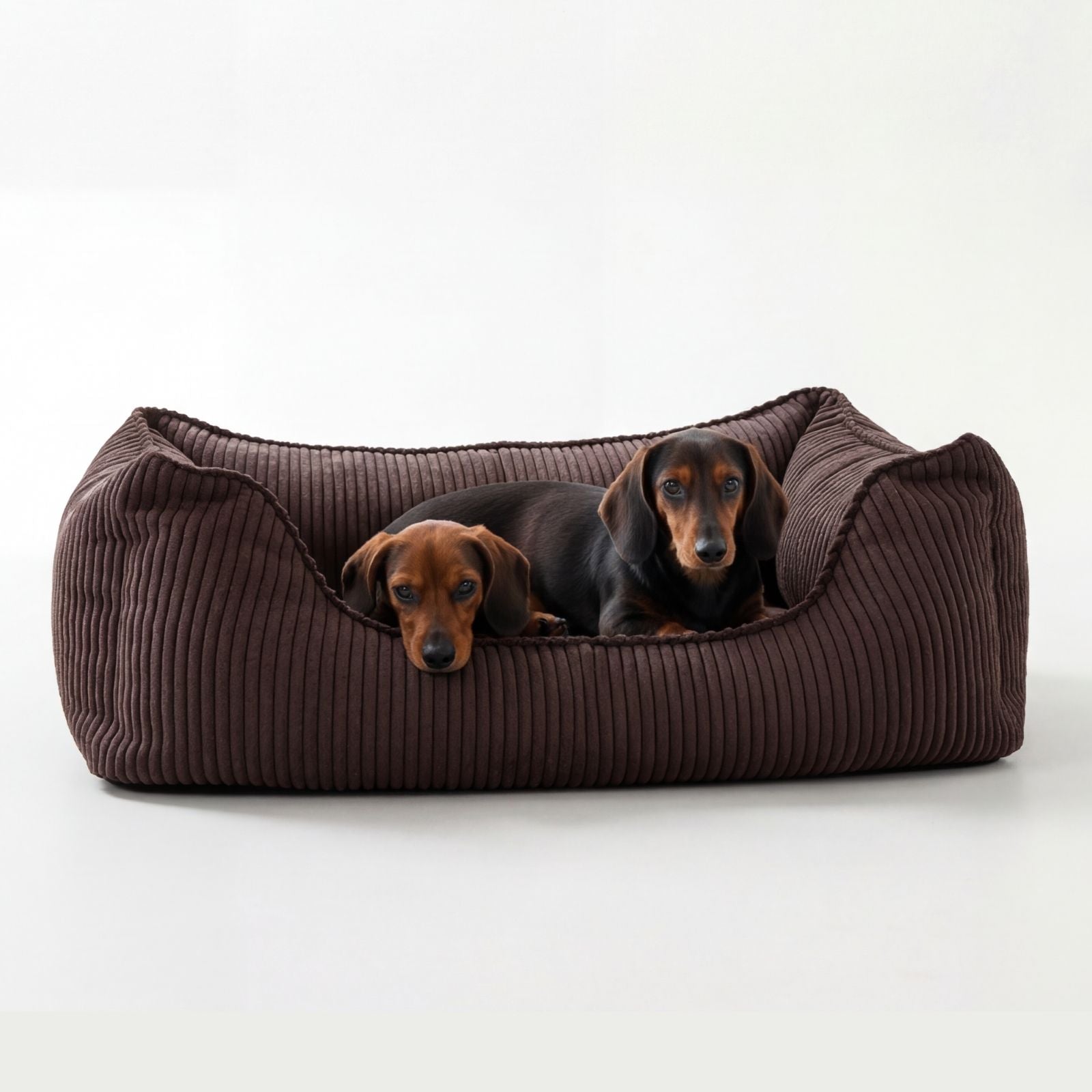 Orthopädisches Hundebett ANTON Cord Braun