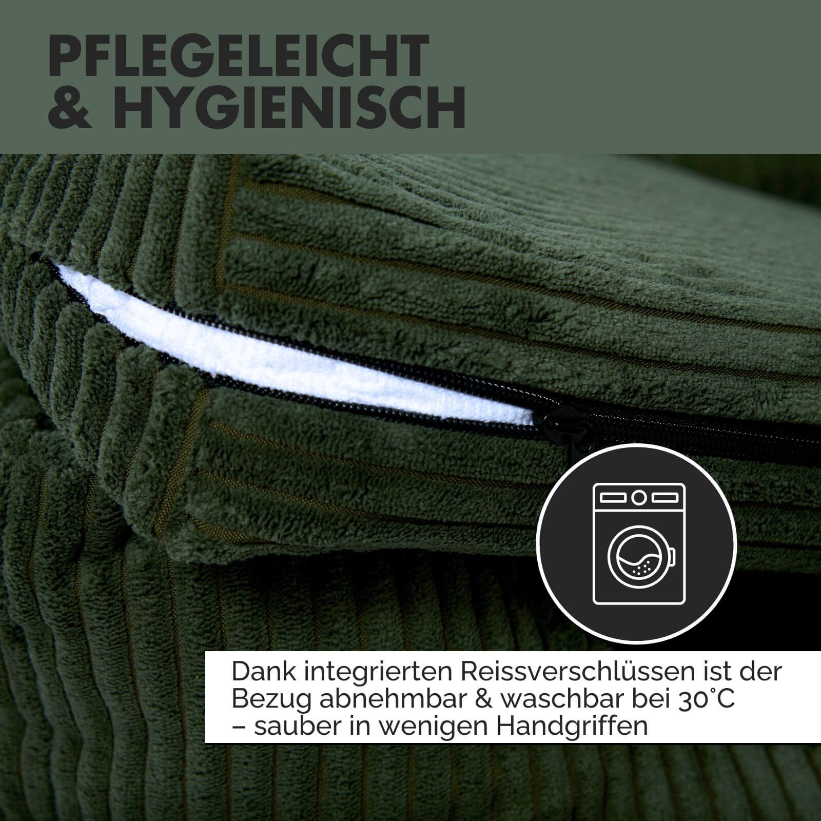 Hundebett ANTON Cord Olive - paw-wow