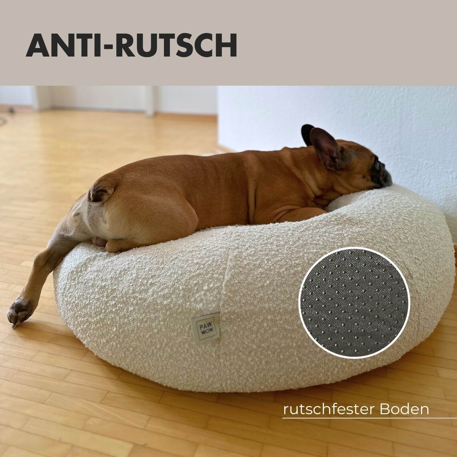 Hundebett LENI Bouclé Beige - paw-wow