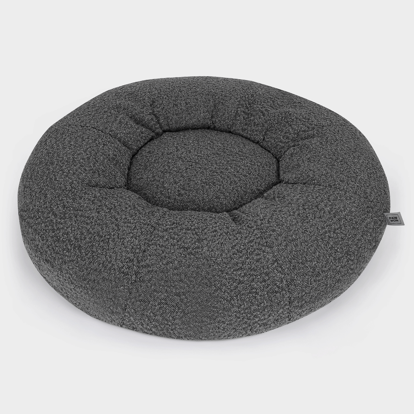 Hundebett LENI Bouclé Grau Ø 80cm - paw-wow