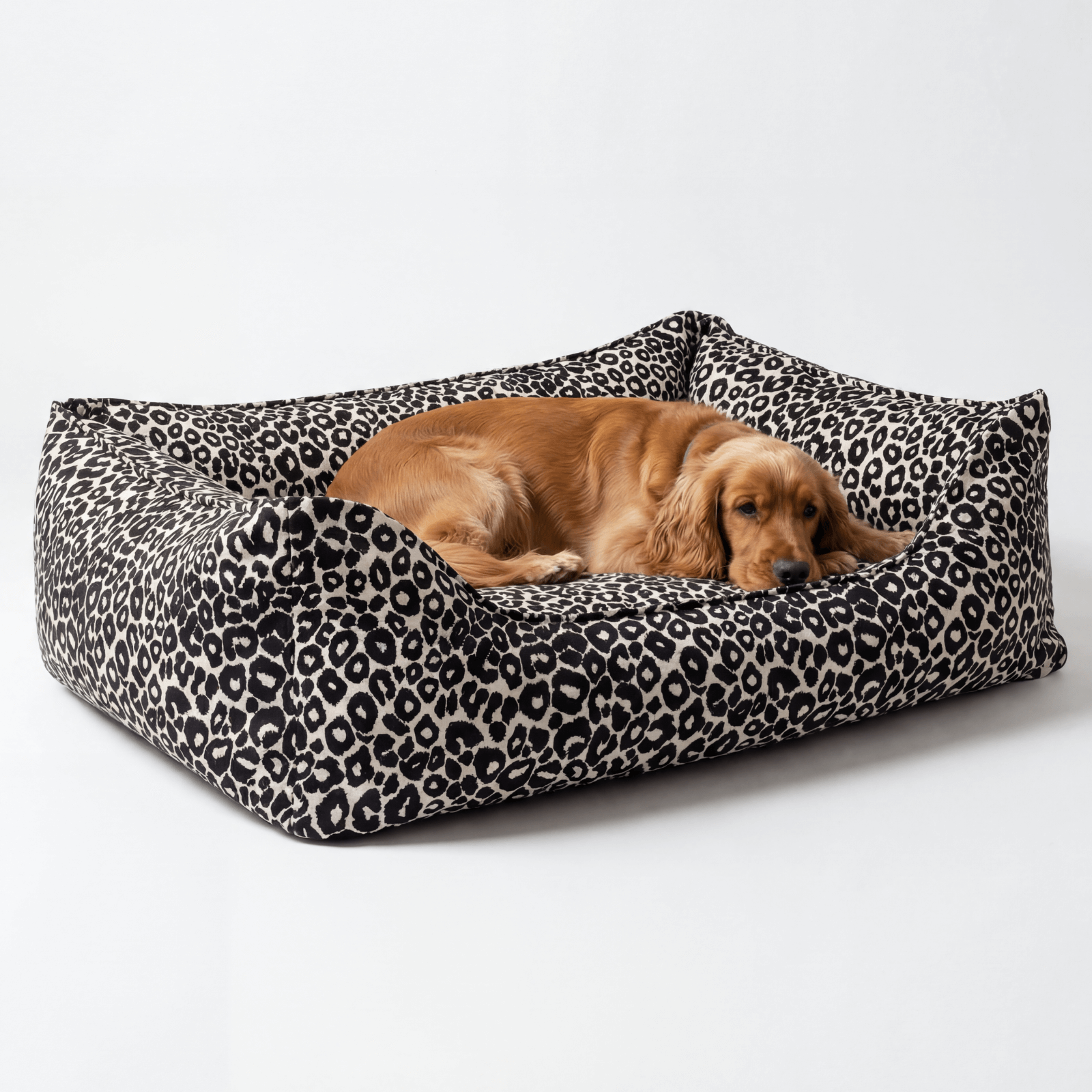 Hundebett LEONIE Beige Schwarz - paw-wow