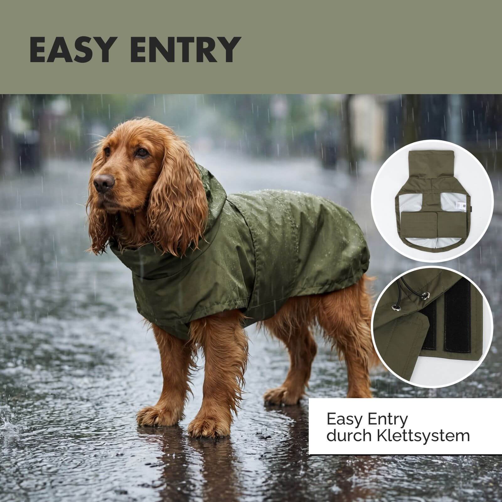 Hunderegenmantel OSKAR Olive - paw-wow