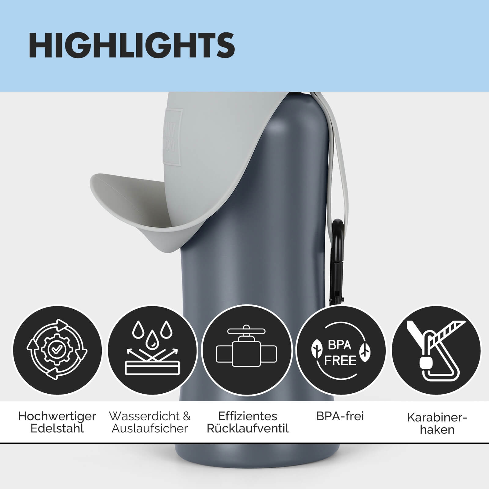 Trinkflasche für Hunde PAUL 800ml