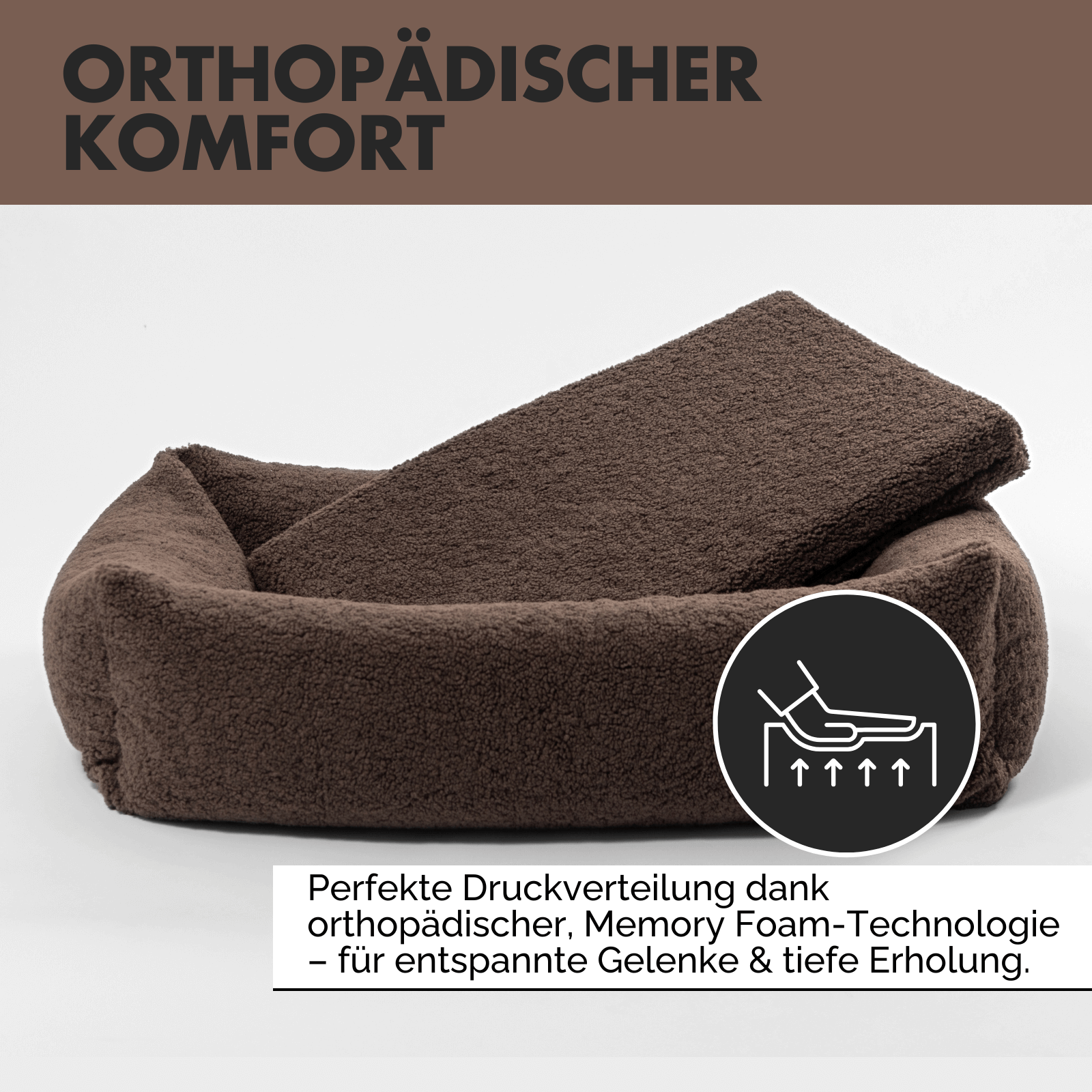 Hundebett SVEN Teddy Braun - paw-wow