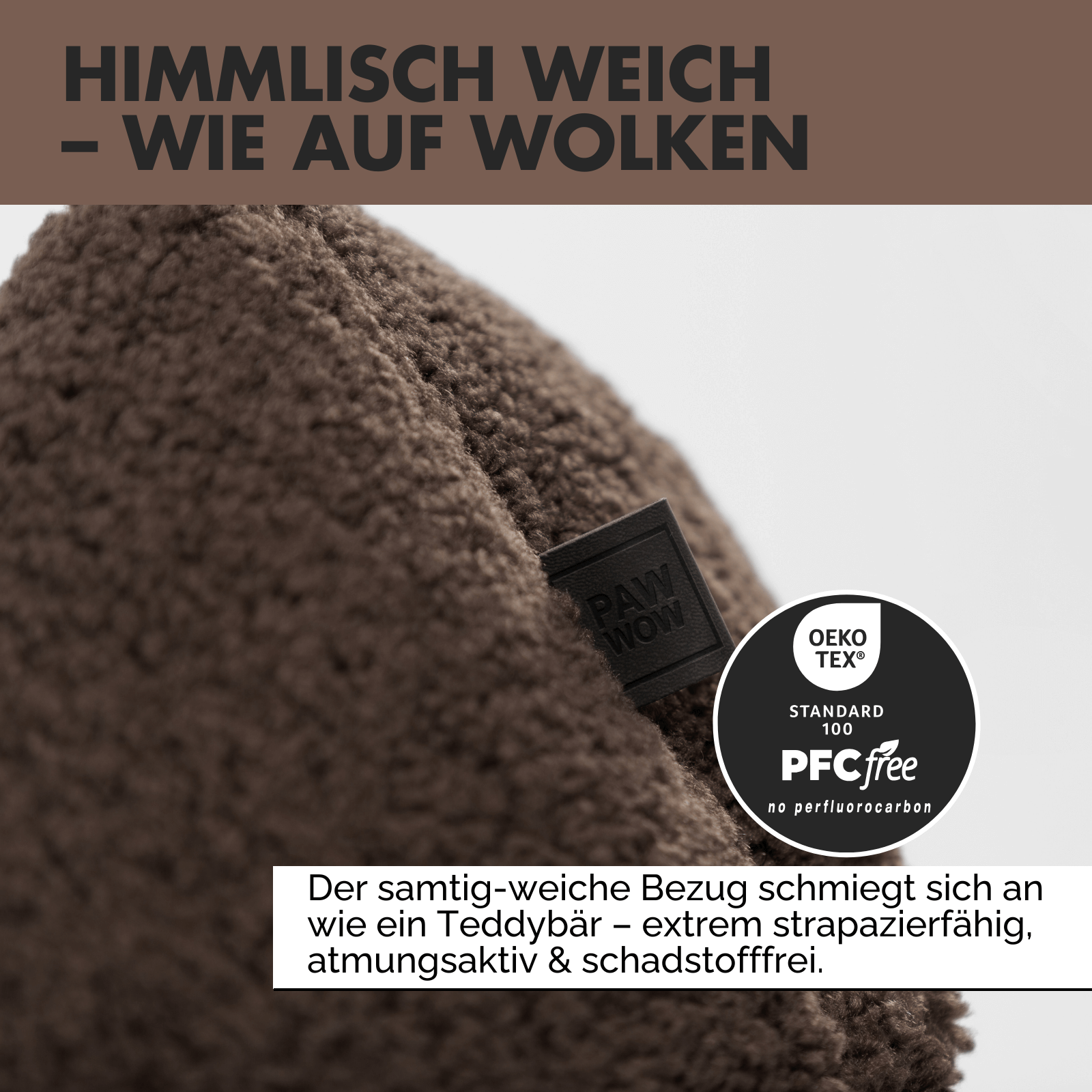 Hundebett SVEN Teddy Braun - paw-wow