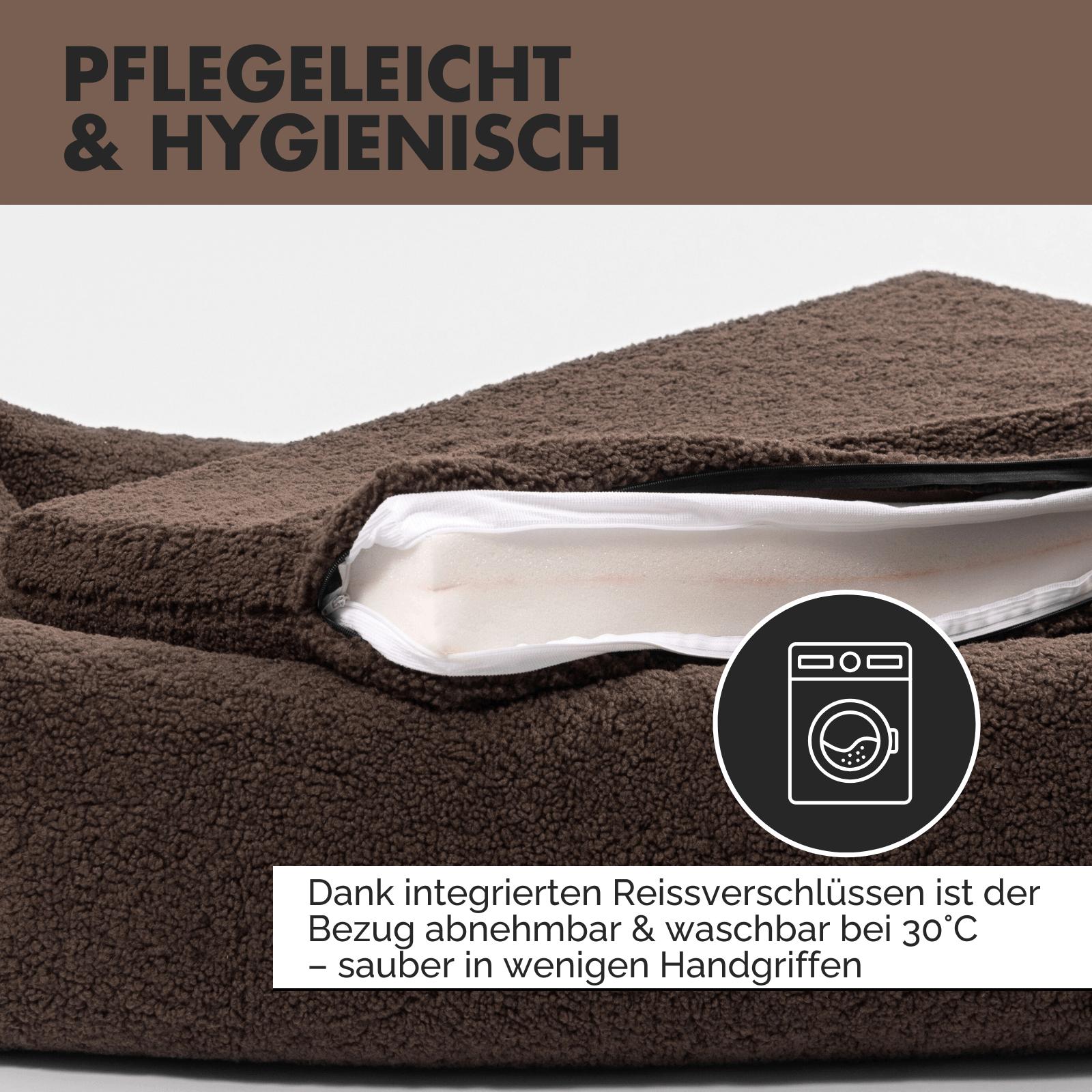 Hundebett SVEN Teddy Braun - paw-wow