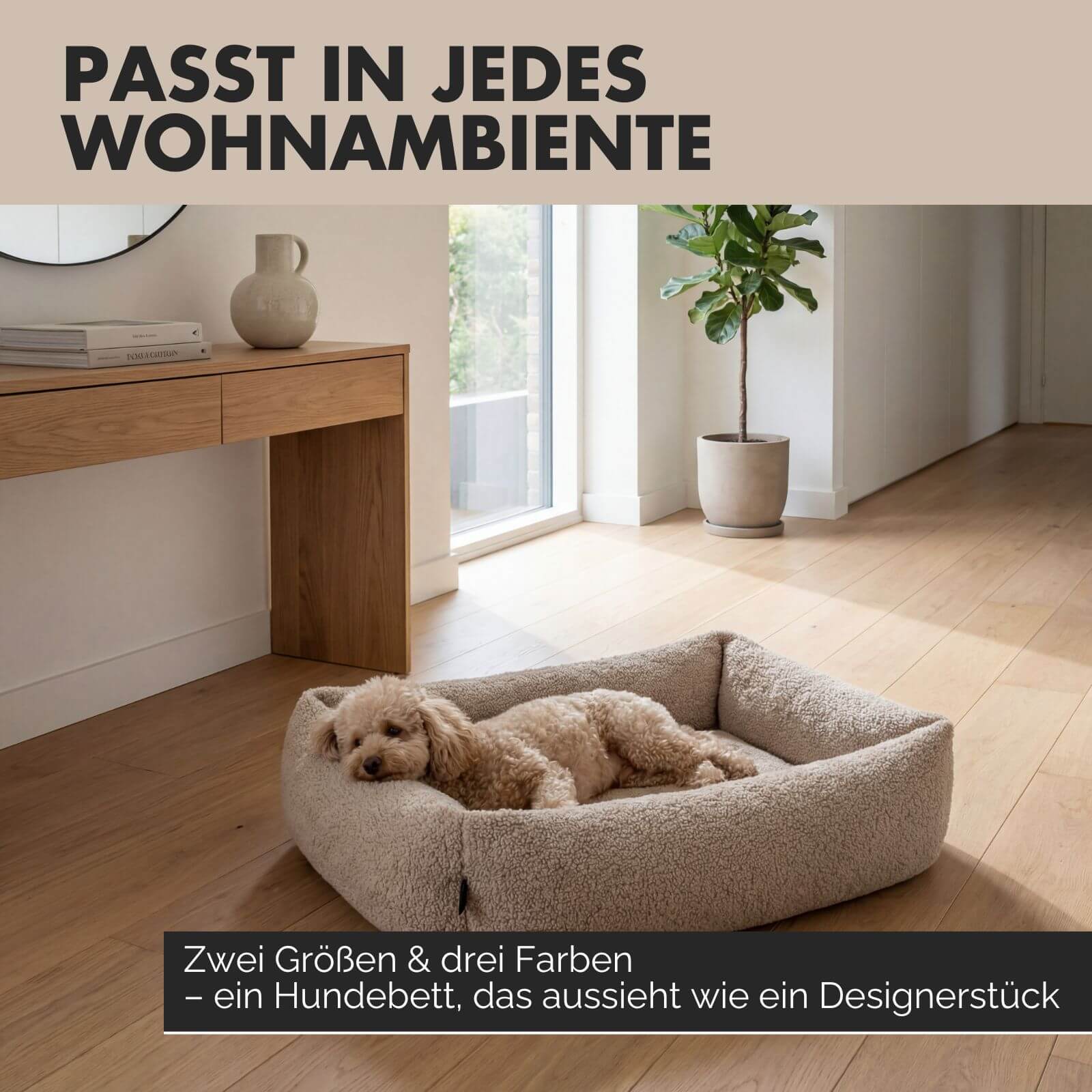 Hundebett SVEN Teddy Greige - paw-wow