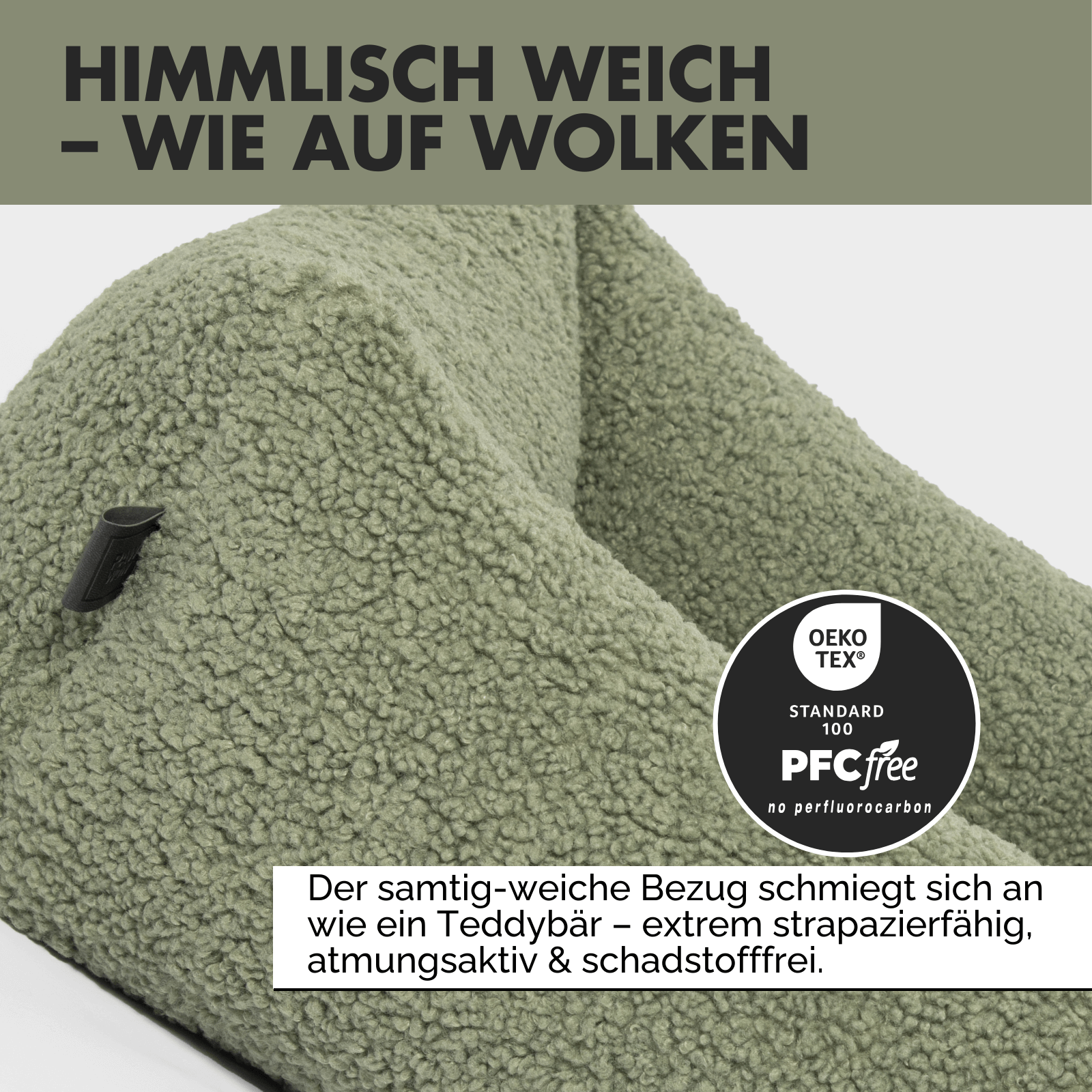 Hundebett SVEN Teddy Olive - paw-wow