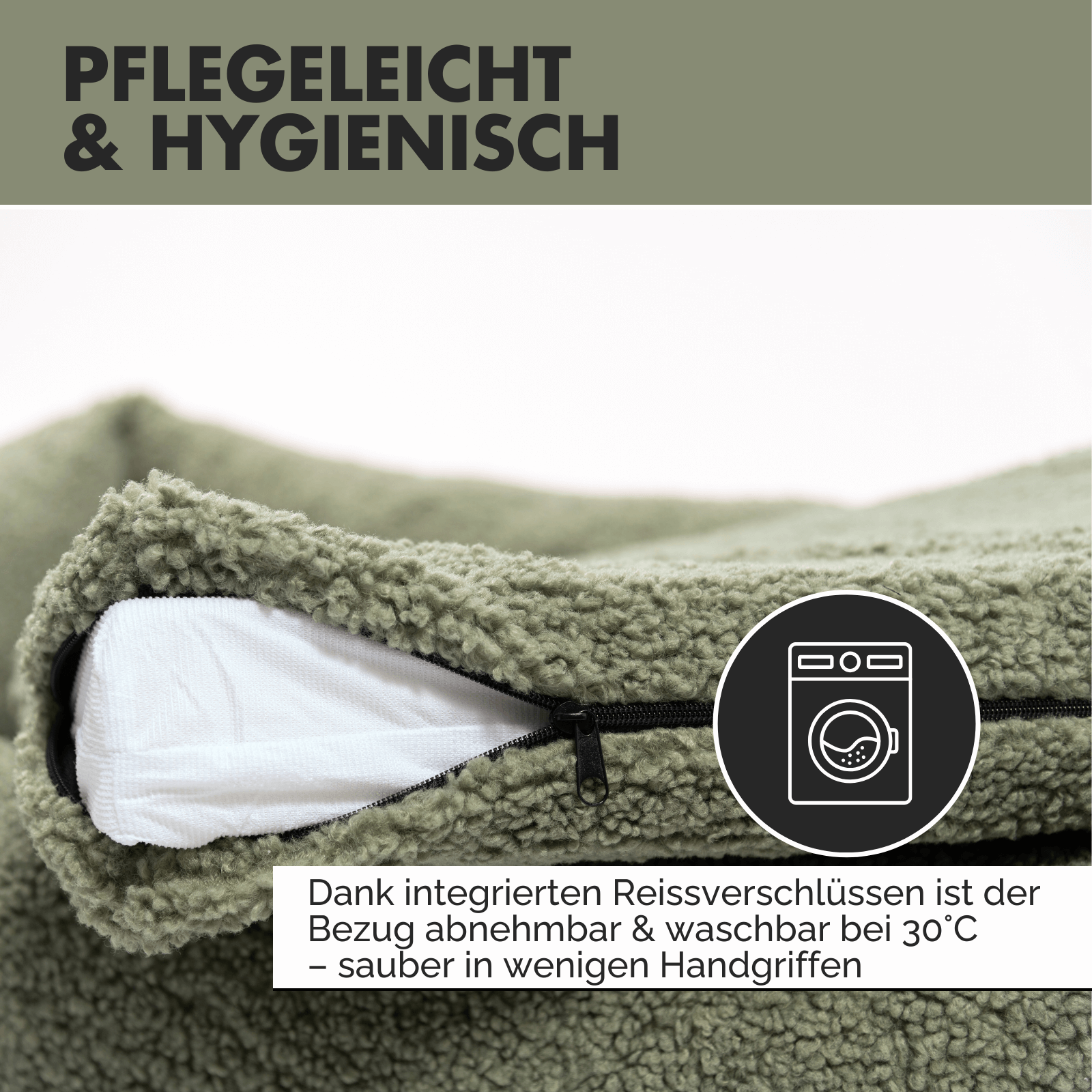 Hundebett SVEN Teddy Olive - paw-wow