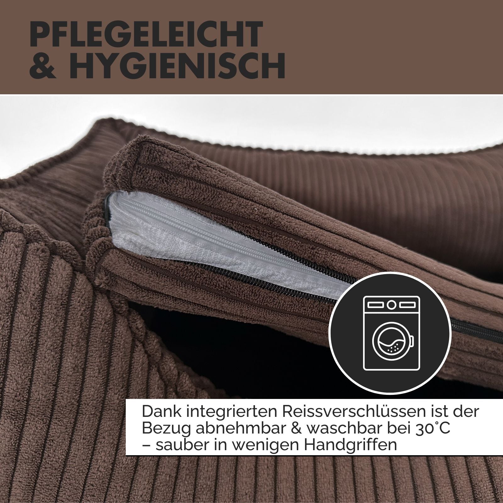 Hundebett ANTON Cord Braun - paw-wow