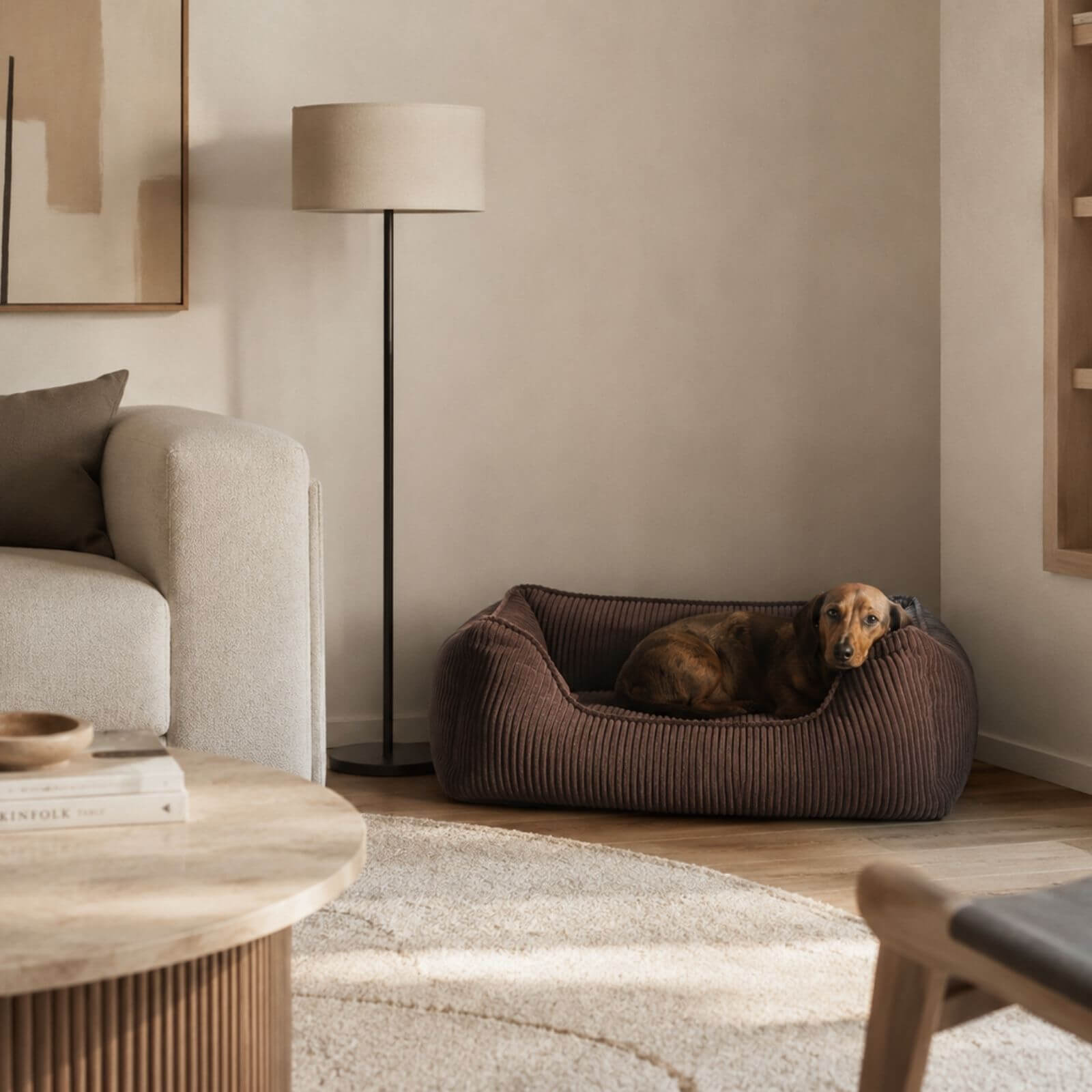 Lit pour chien ANTON Cord Marron