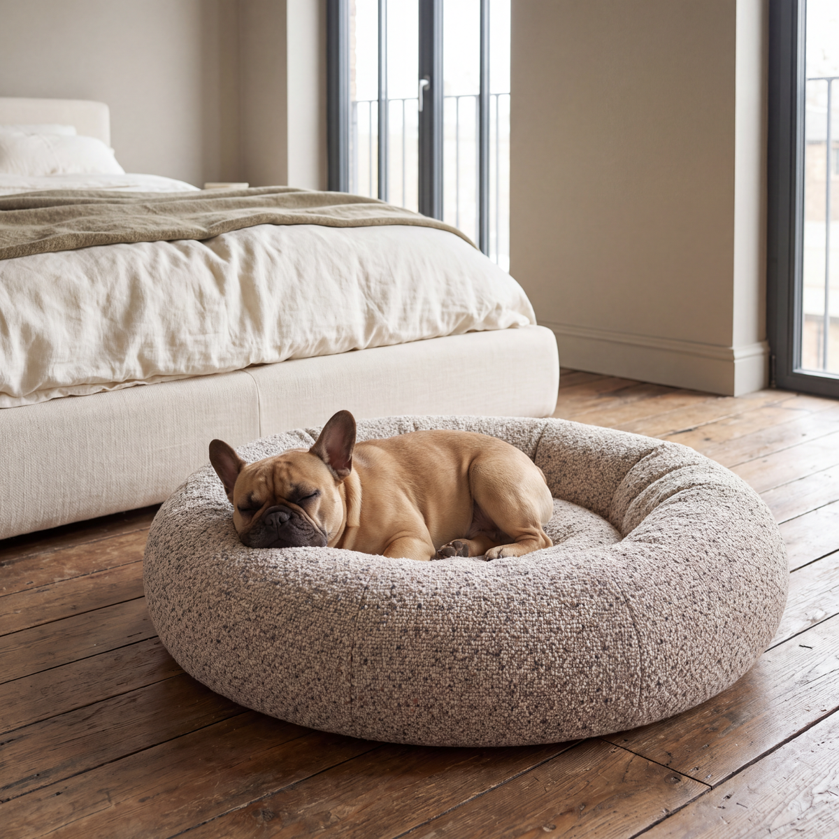 Hundebett LENI Bouclé Beige - paw-wow