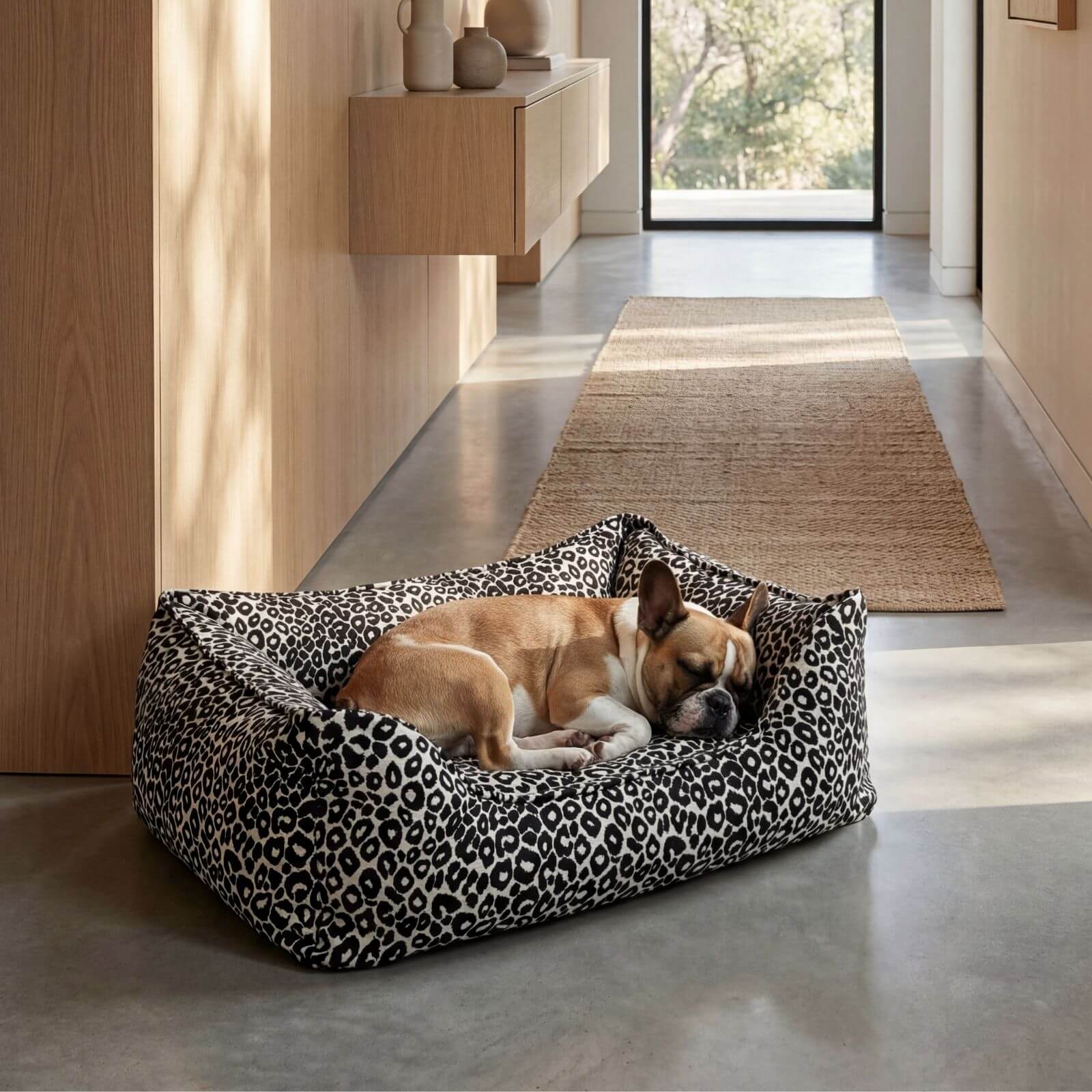 Hundebett LEONIE Beige Schwarz