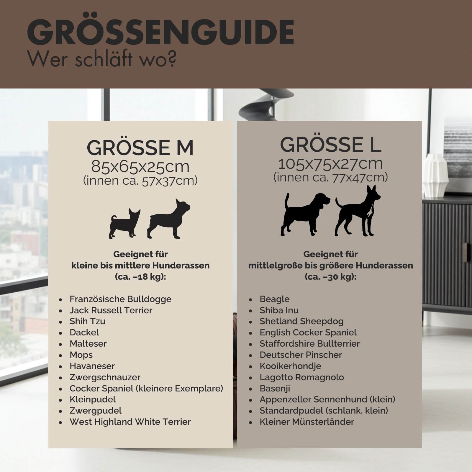 Hundebett ANTON Cord Braun - paw-wow