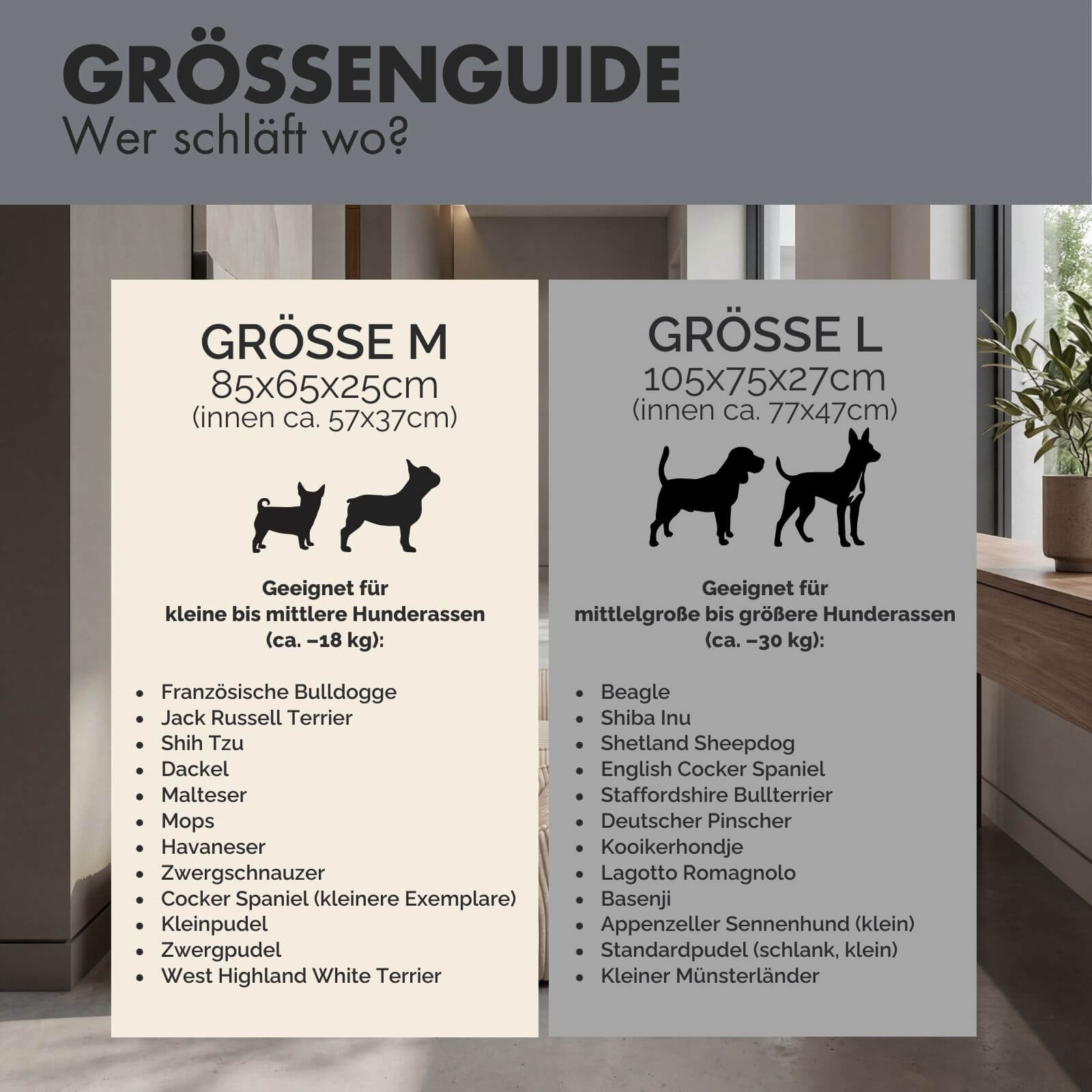 Hundebett ANTON Cord Grau - paw-wow