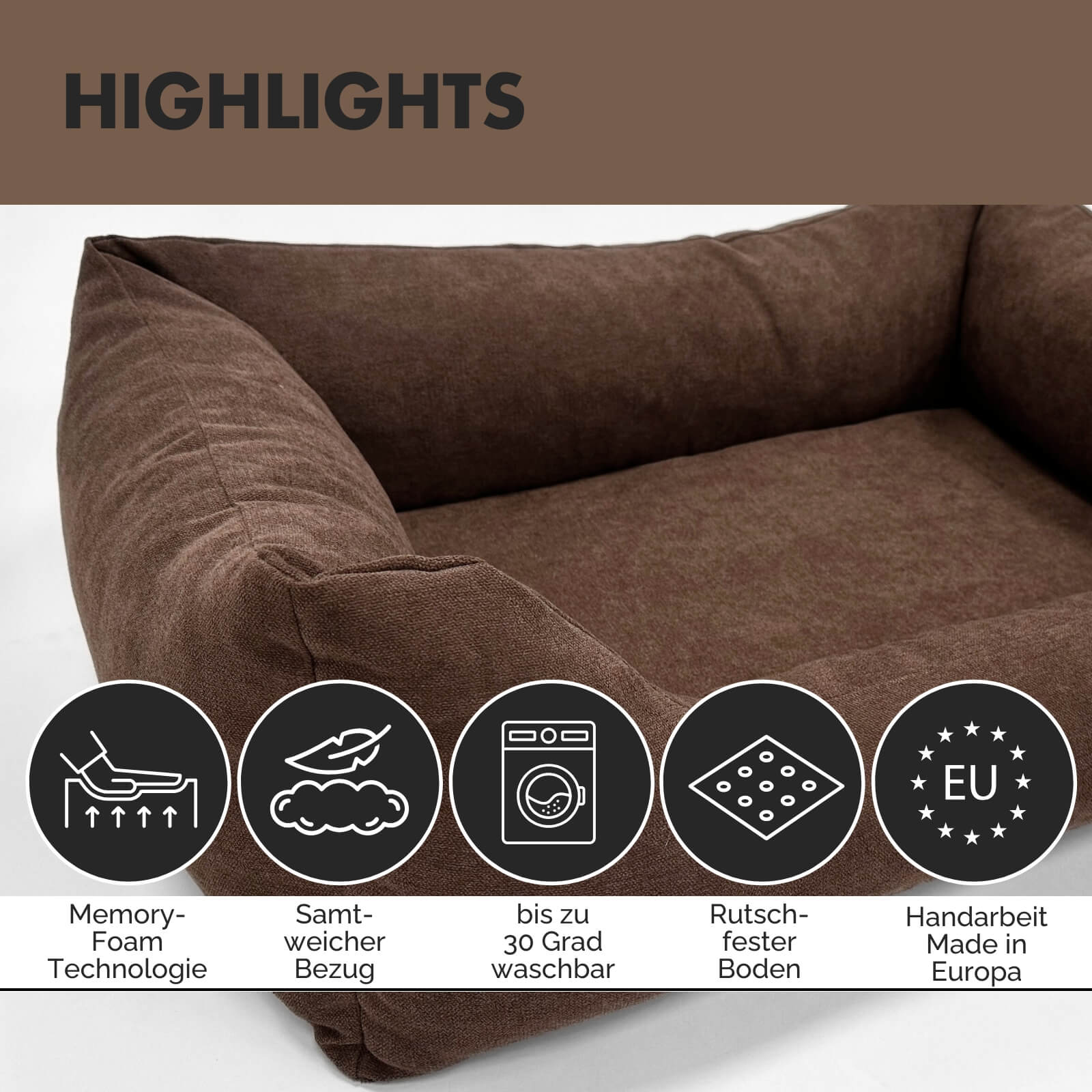 Hundebett EMMA Braun - paw-wow