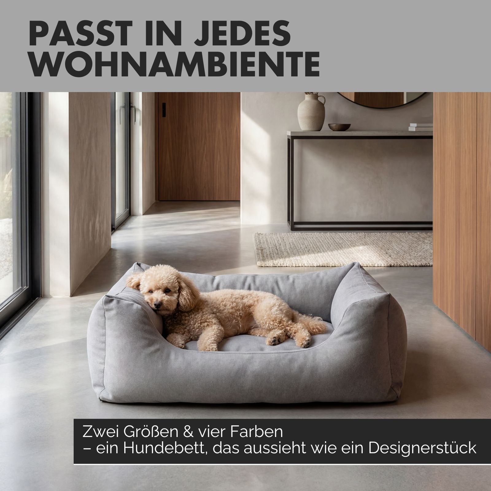 Hundebett EMMA Grau