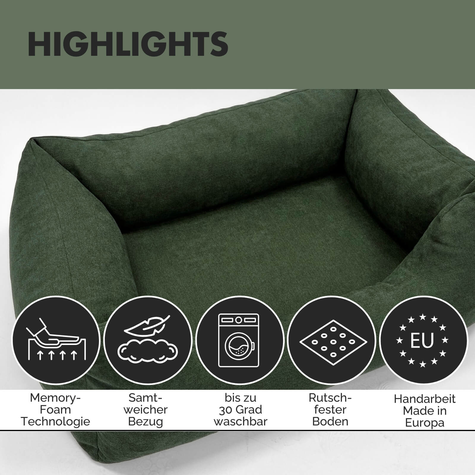 Hundebett EMMA Olive - paw-wow