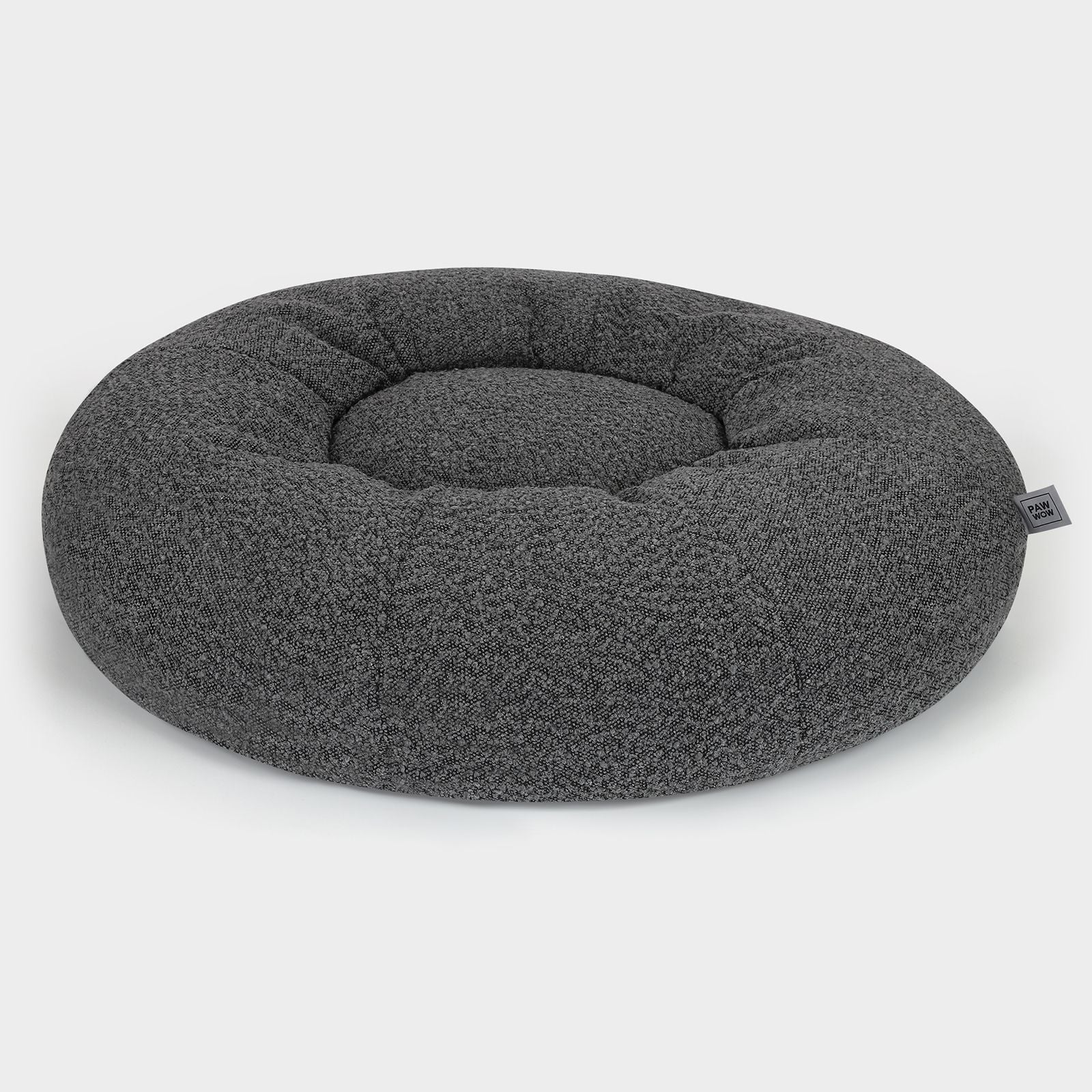 Hundebett LENI Bouclé Grau Ø 80cm - paw-wow