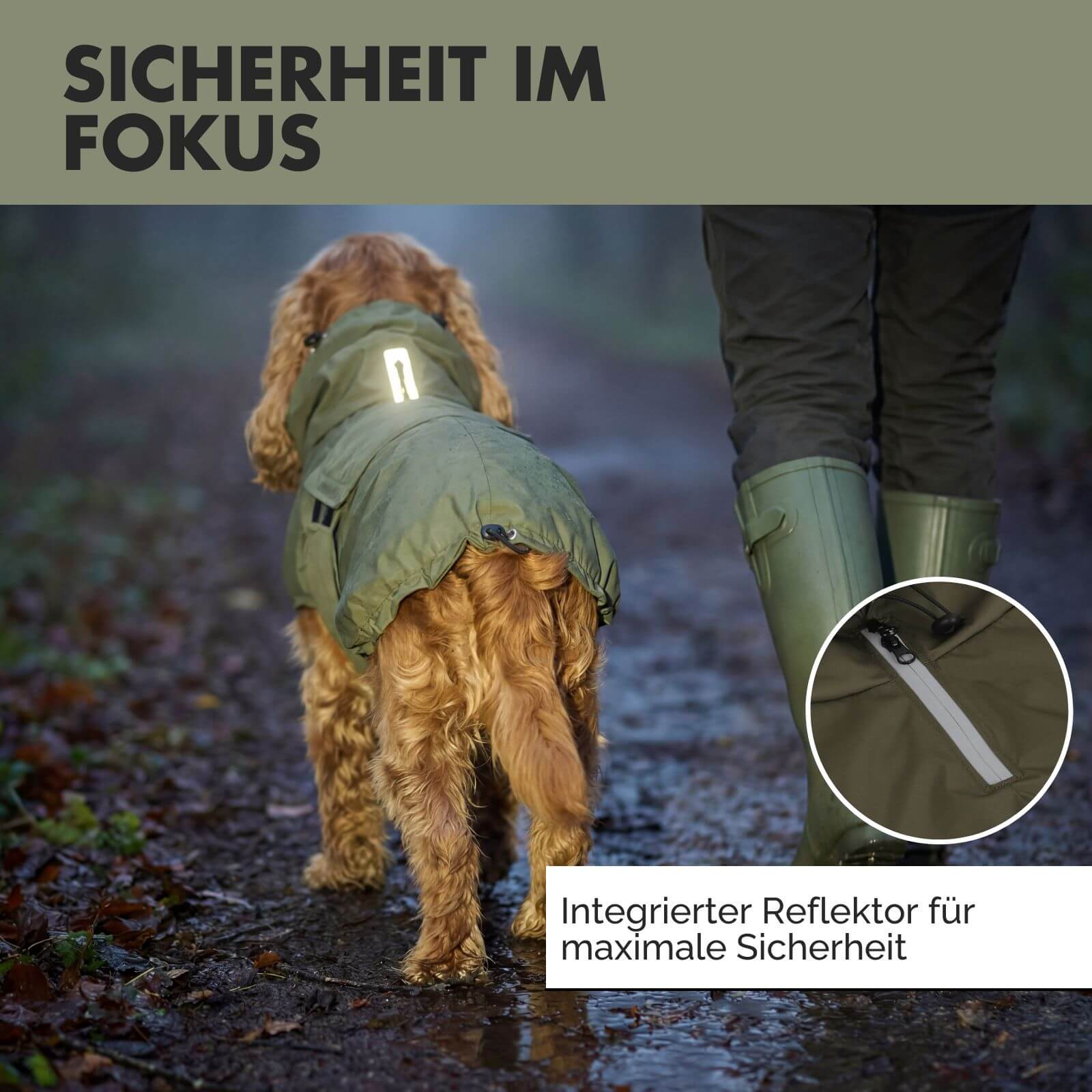 Hunderegenmantel OSKAR Olive - paw-wow