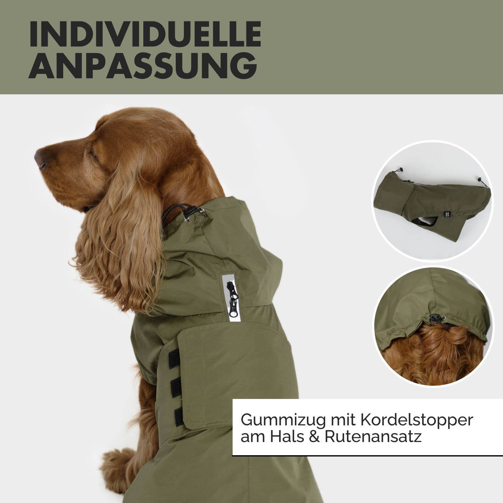 Hunderegenmantel OSKAR Olive - paw-wow