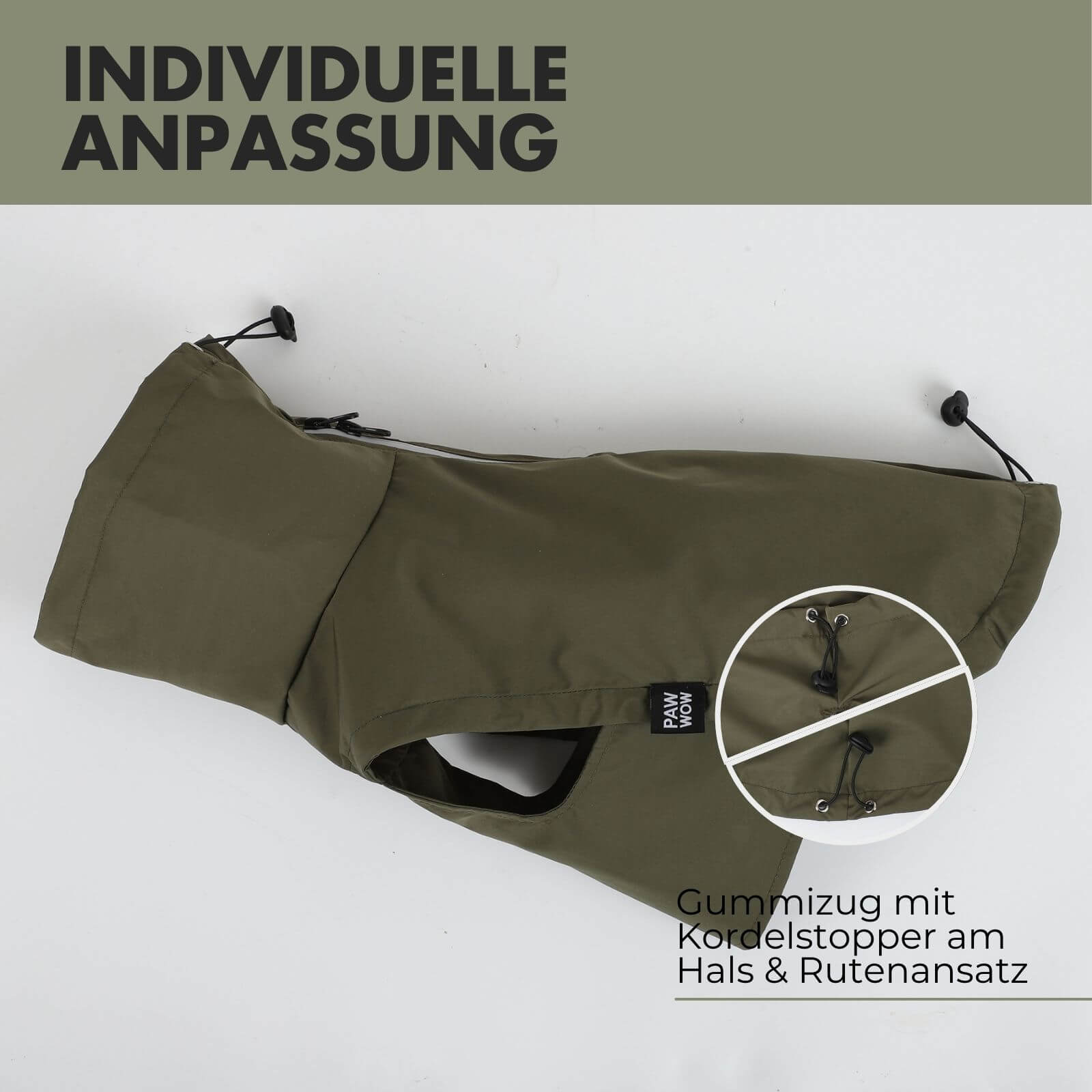 Hunderegenmantel OSKAR Olive - paw-wow
