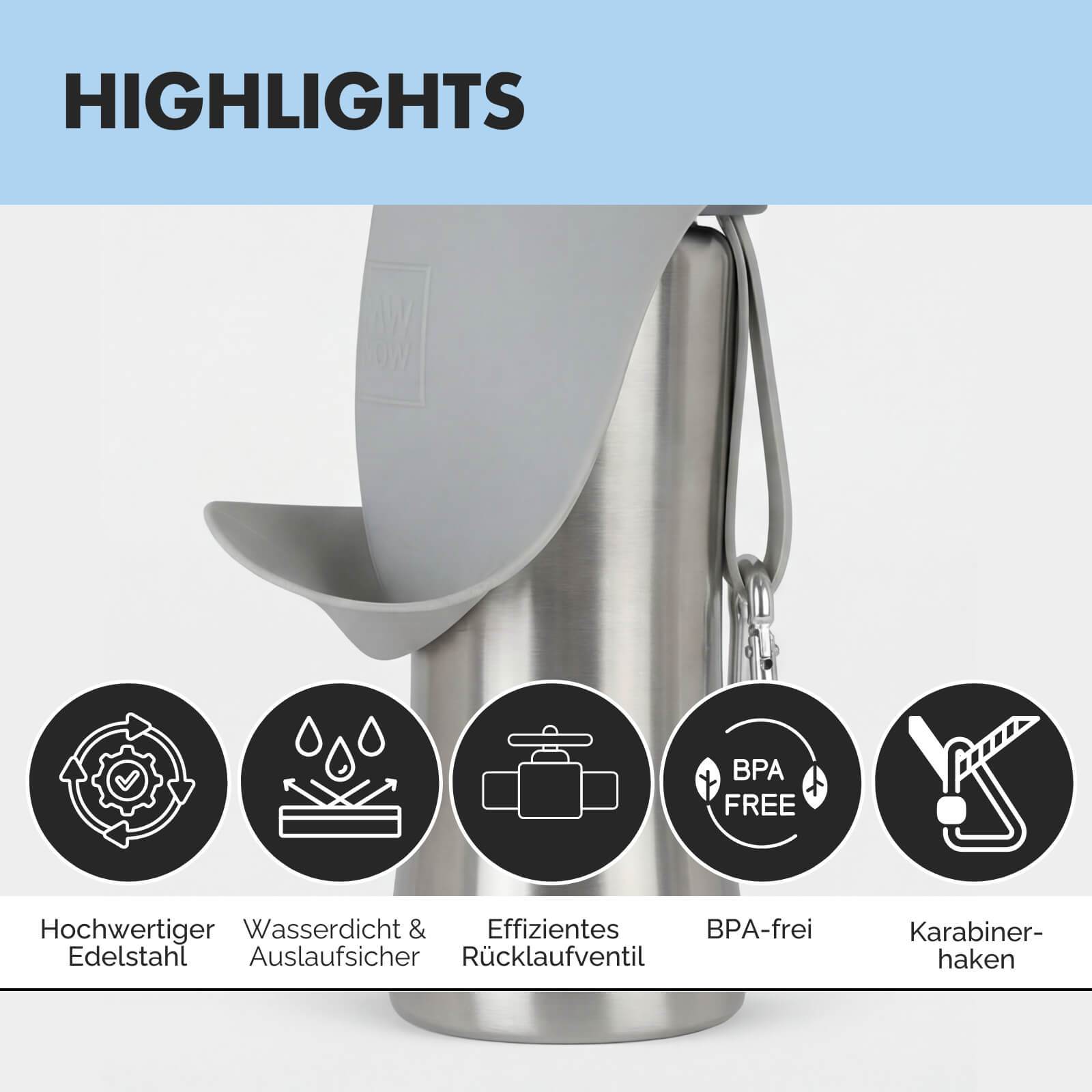 Trinkflasche für Hunde PAULA 500ml