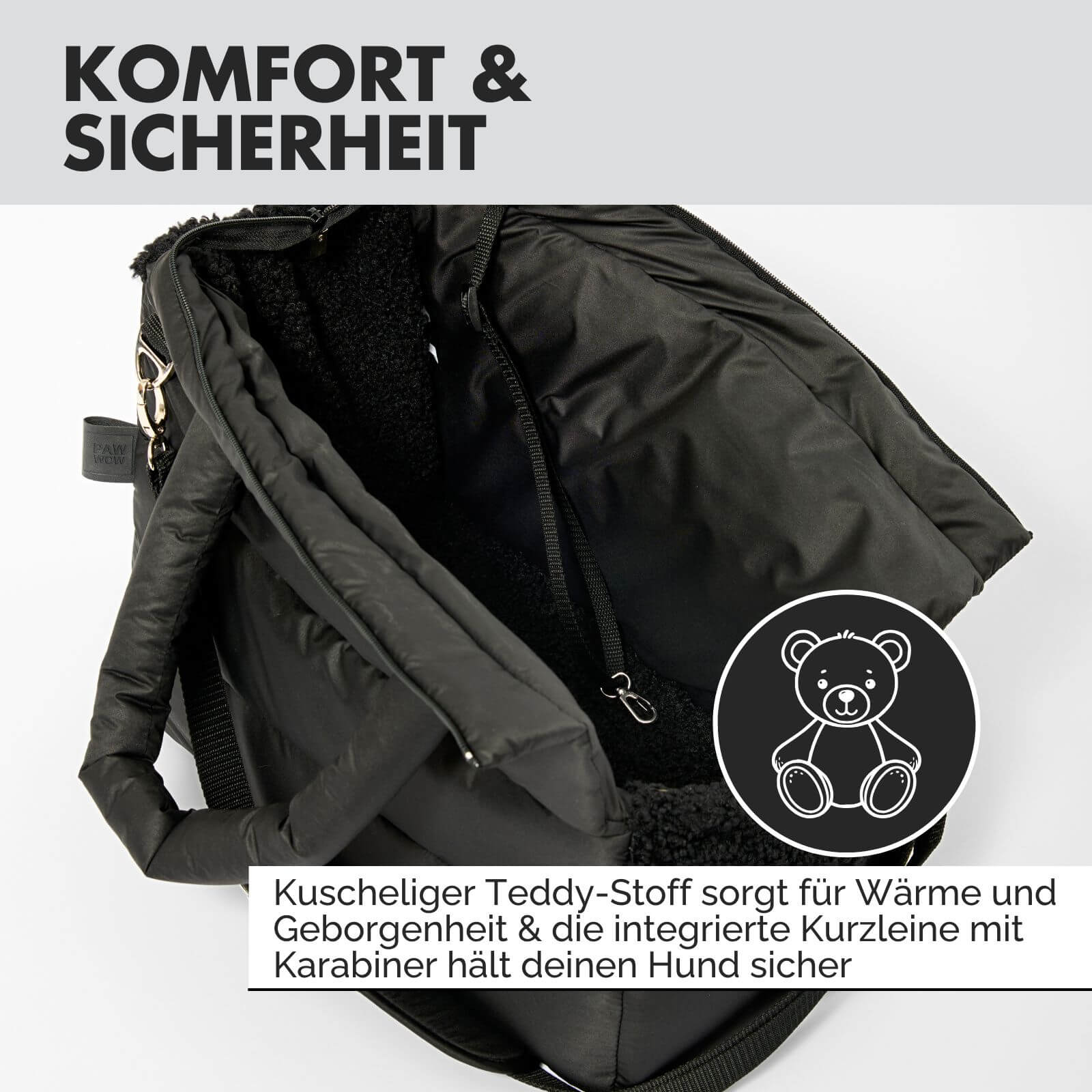 Hundetragetasche SARA Schwarz