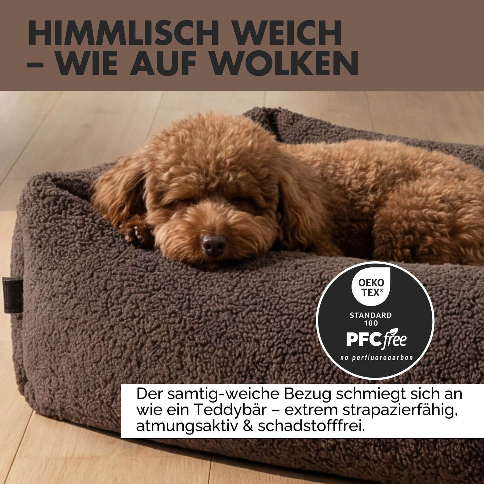 Hundebett SVEN Teddy Braun - paw-wow