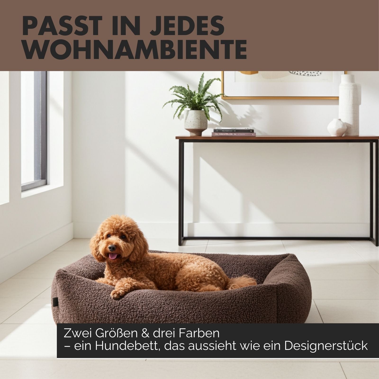 Hundebett SVEN Teddy Braun - paw-wow