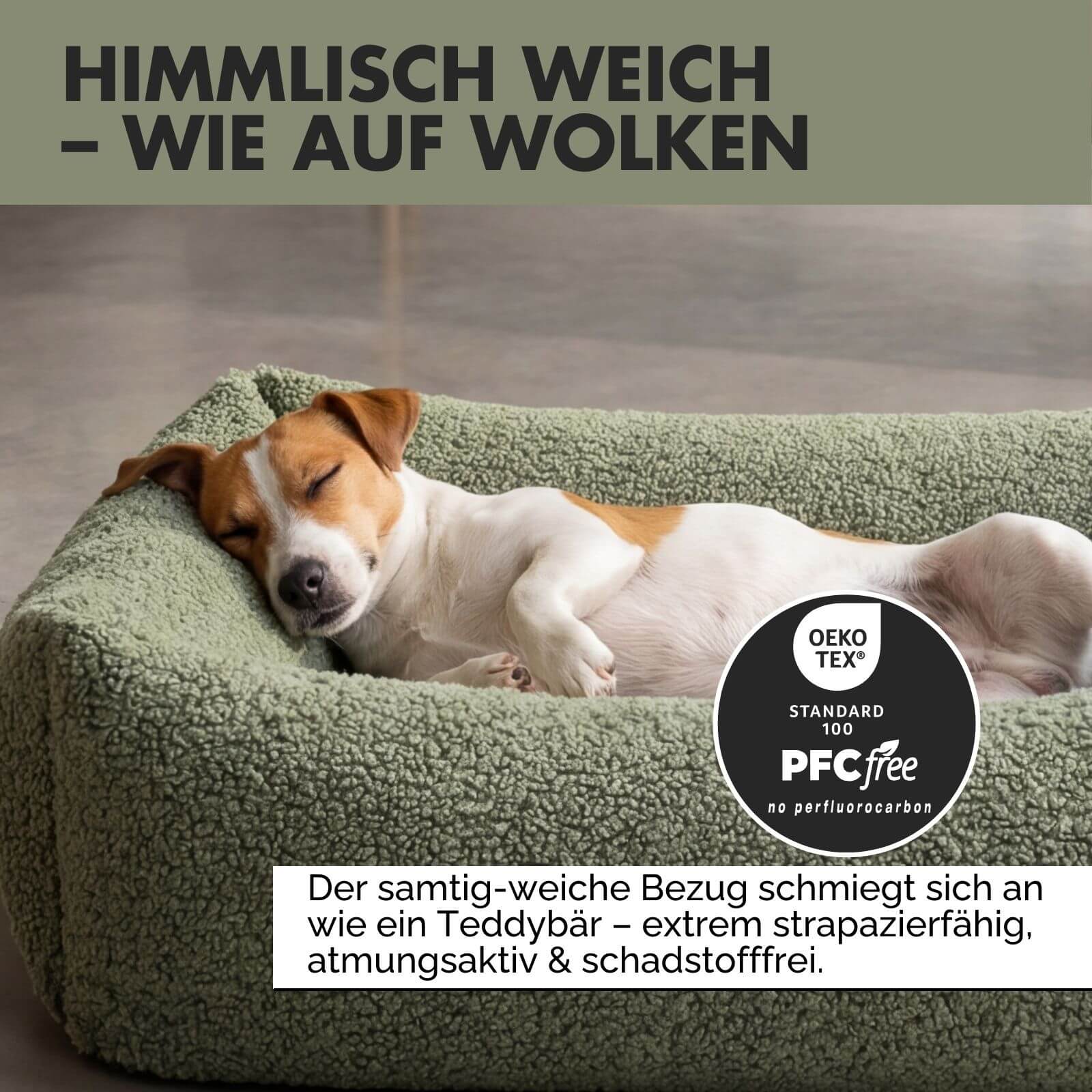 Hundebett SVEN Teddy Olive - paw-wow